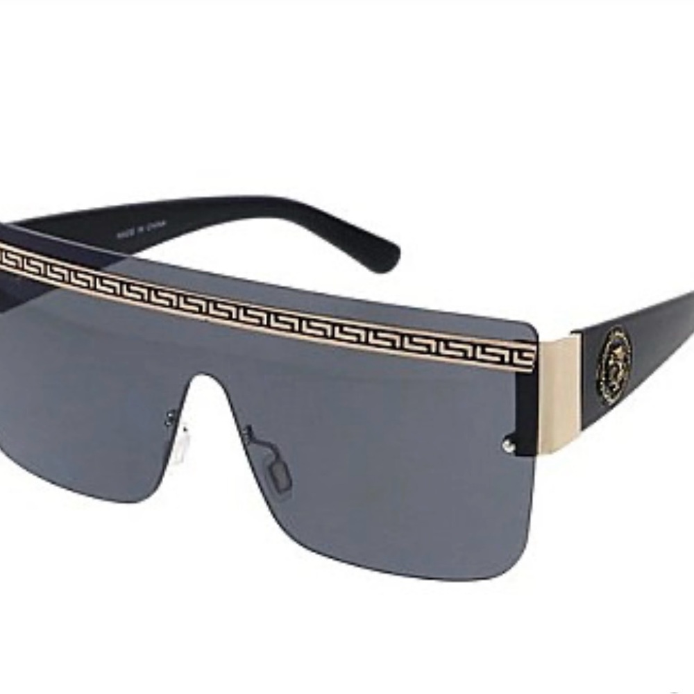 Versace Vibes Black Shield Sunglasses - Picture 4 of 12